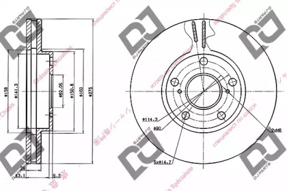 Тормозной диск DJ PARTS BD1014